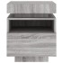 Mesitas de noche con luces LED 2 uds gris Sonoma 40x39x48,5