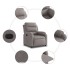 Sillón reclinable eléctrico tela gris