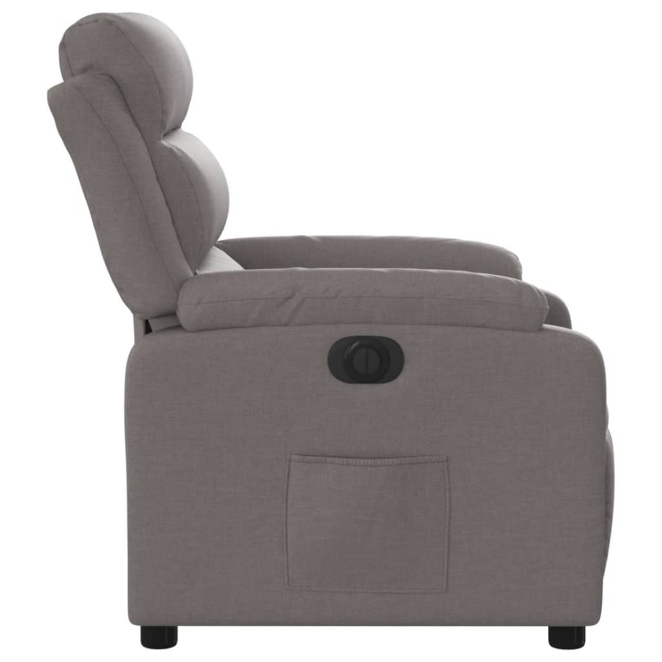 Sillón reclinable eléctrico tela gris