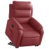 Sillón reclinable elevable cuero artificial rojo