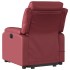 Sillón de masaje elevable eléctrico cuero artificial rojo