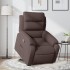 Sillón reclinable elevable tela marrón