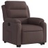 Sillón reclinable elevable tela marrón