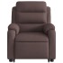 Sillón reclinable elevable tela marrón