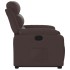 Sillón reclinable elevable tela marrón