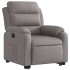 Sillón eléctrico reclinable elevable de tela gris