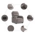 Sillón eléctrico reclinable elevable de tela gris