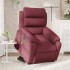 Sillón de masaje eléctrico reclinable elevable tela rojo
