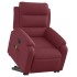 Sillón de masaje eléctrico reclinable elevable tela rojo
