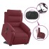 Sillón de masaje eléctrico reclinable elevable tela rojo