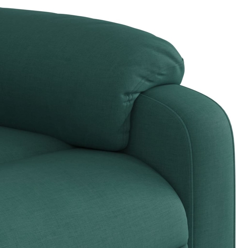 Sillón eléctrico reclinable elevable de tela verde