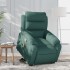 Silla de masaje reclinable de pie de tela verde