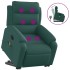 Silla de masaje reclinable de pie de tela verde