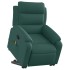 Silla de masaje reclinable de pie de tela verde