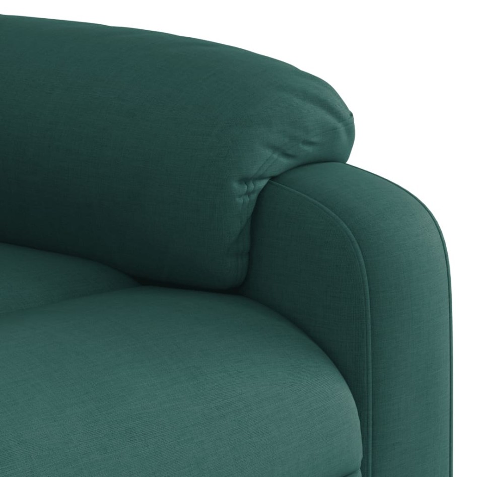 Silla de masaje reclinable de pie de tela verde