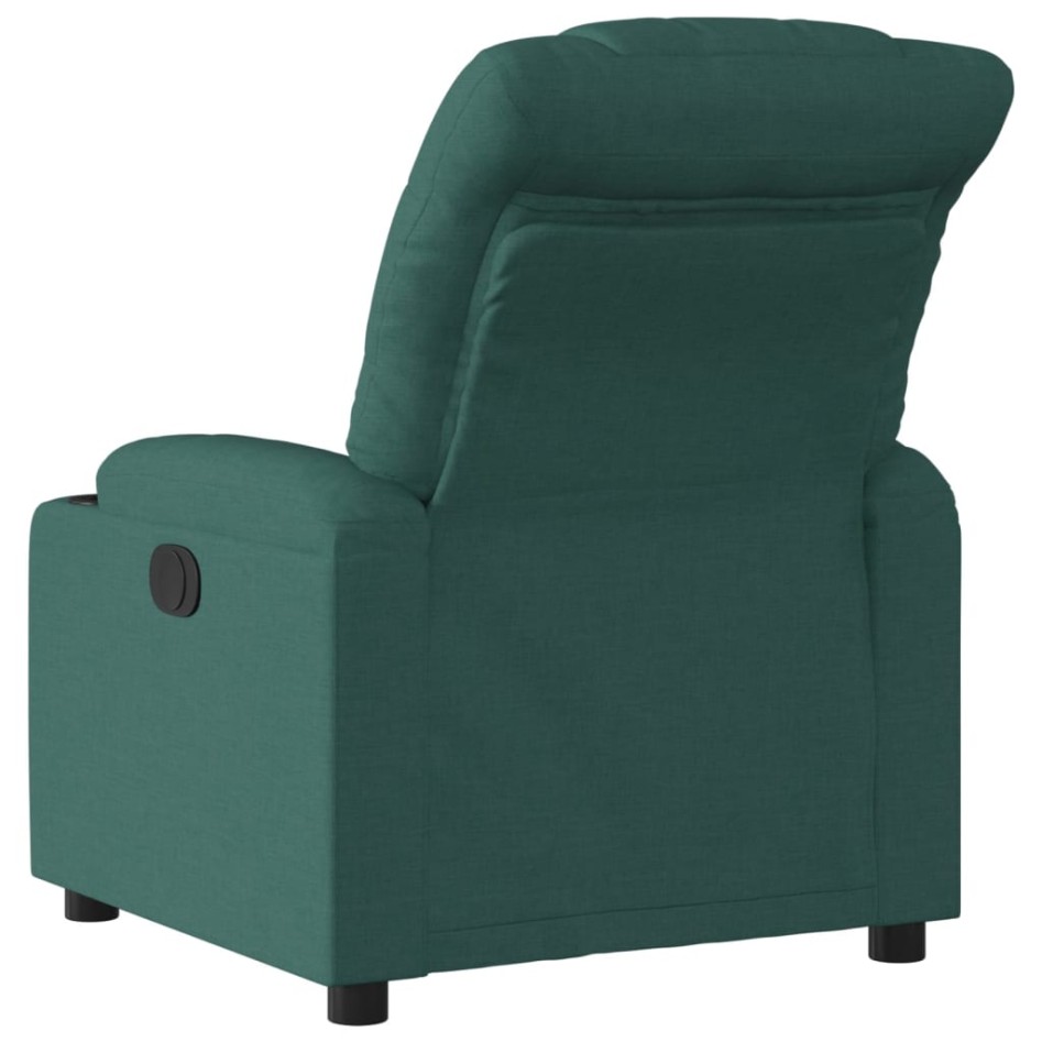 Sillón reclinable eléctrico tela verde