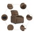 Sillón reclinable eléctrico de tela