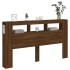 Cabecero LED madera ingeniería marrón roble 180x18,5x103,5