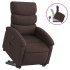 Sillón reclinable elevable tela marrón
