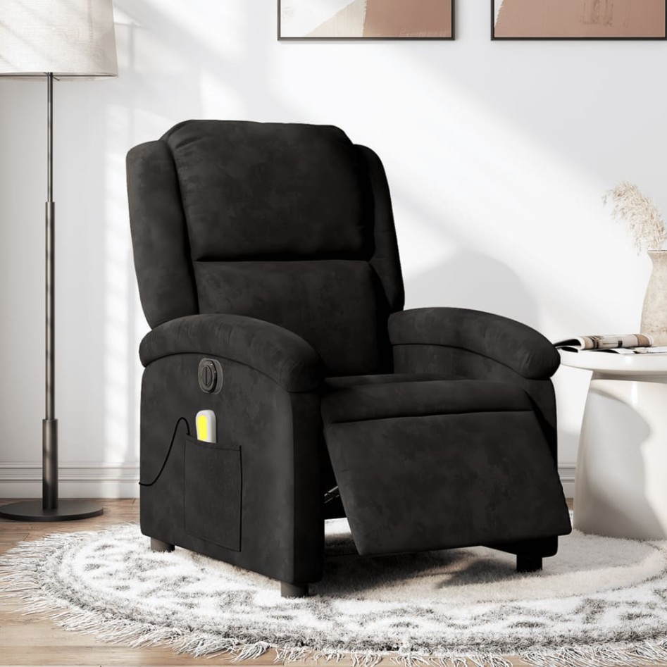 Sillón reclinable de masaje eléctrico terciopelo