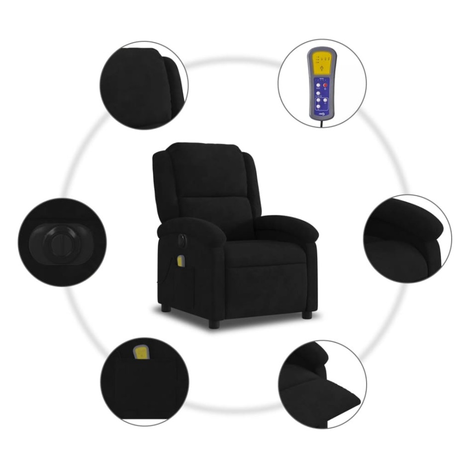 Sillón reclinable de masaje eléctrico terciopelo