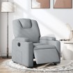 Sillón reclinable eléctrico tela gris claro