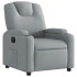Sillón reclinable eléctrico tela gris