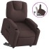 Sillón reclinable elevable tela marrón
