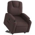 Sillón reclinable elevable tela marrón