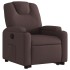 Sillón reclinable elevable tela marrón