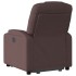 Sillón reclinable elevable tela marrón