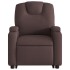 Sillón reclinable elevable tela marrón