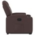 Sillón reclinable elevable tela marrón