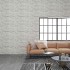 Paneles de pared 3D diseño de ladrillo 10 uds EPS gris
