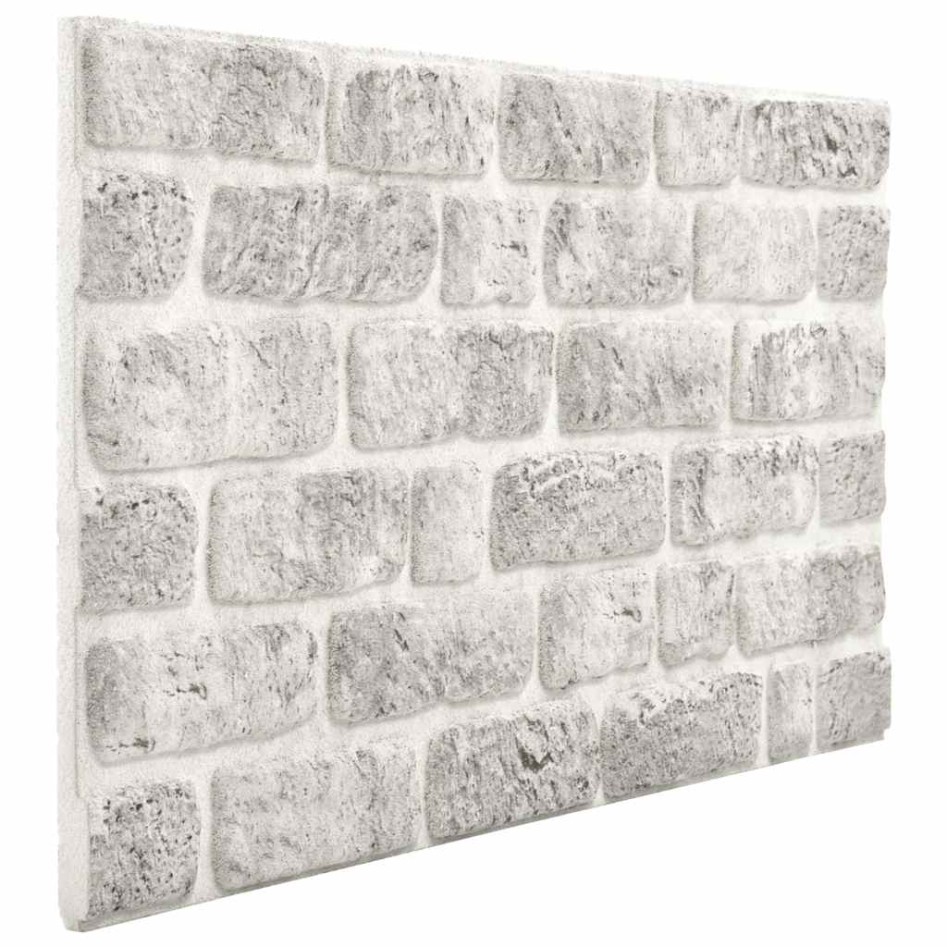Paneles de pared 3D diseño de ladrillo 10 uds EPS gris