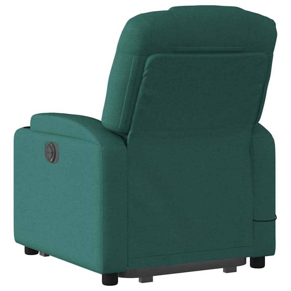 Silla de masaje reclinable de pie de tela verde