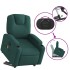 Silla de masaje reclinable de pie de tela verde