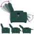 Silla de masaje reclinable de pie de tela verde