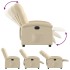 Sillón reclinable eléctrico de tela