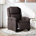 Sillón reclinable eléctrico tela marrón