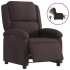 Sillón reclinable eléctrico tela marrón