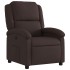 Sillón reclinable eléctrico tela marrón