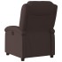 Sillón reclinable eléctrico tela marrón