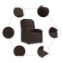 Sillón reclinable eléctrico tela marrón