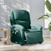 Sillón reclinable de masaje eléctrico tela verde oscuro