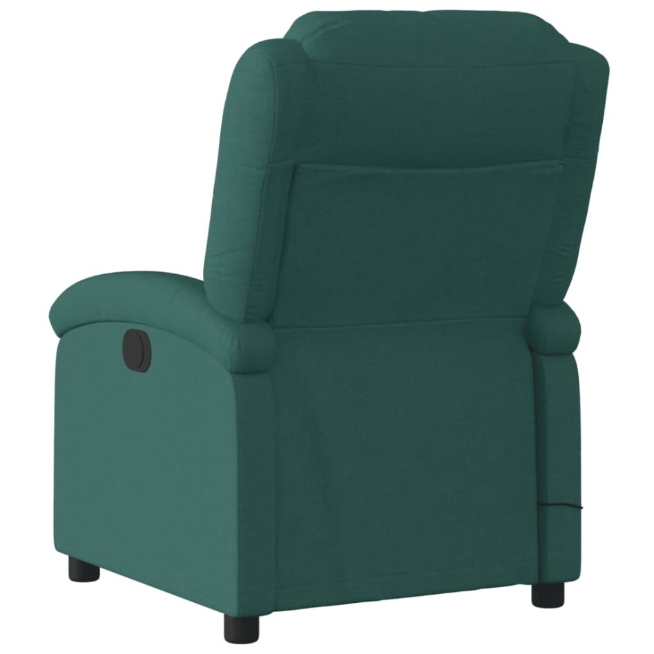 Sillón reclinable de masaje eléctrico tela verde