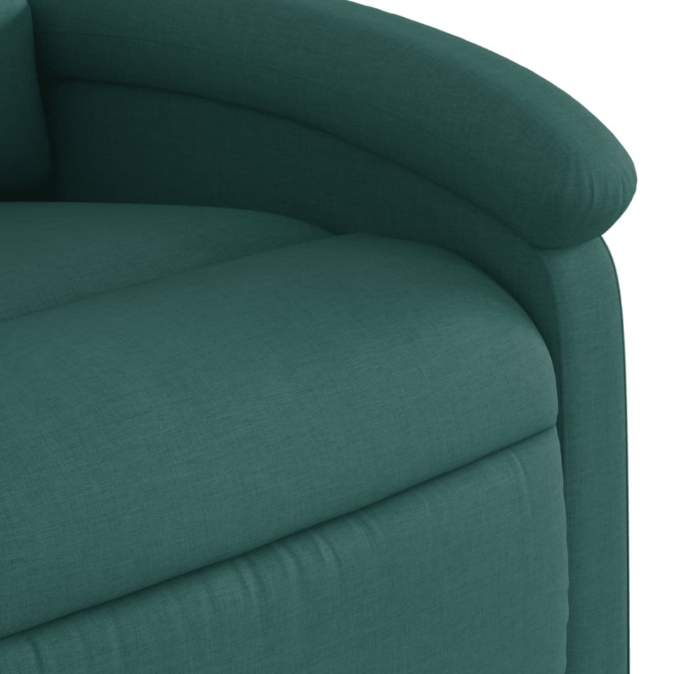 Sillón reclinable de masaje eléctrico tela verde
