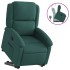 Sillón reclinable elevable tela verde