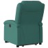 Sillón reclinable elevable tela verde