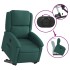 Sillón reclinable elevable tela verde